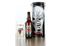 Trooper Iron Maiden In Black +GB + Glass 0,5l